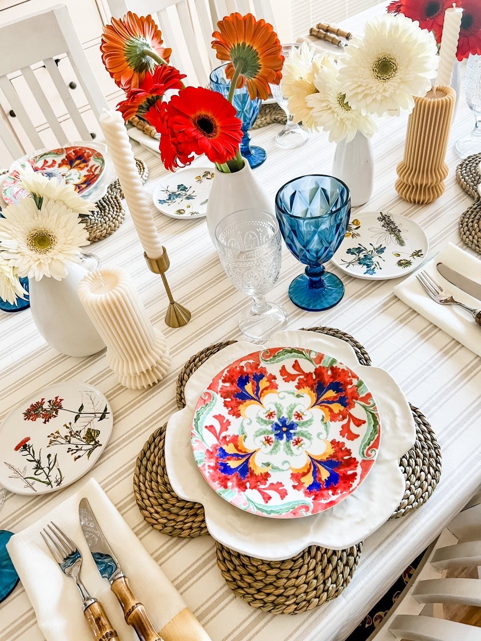 Star Scalloped Rush Placemats | Set of 6