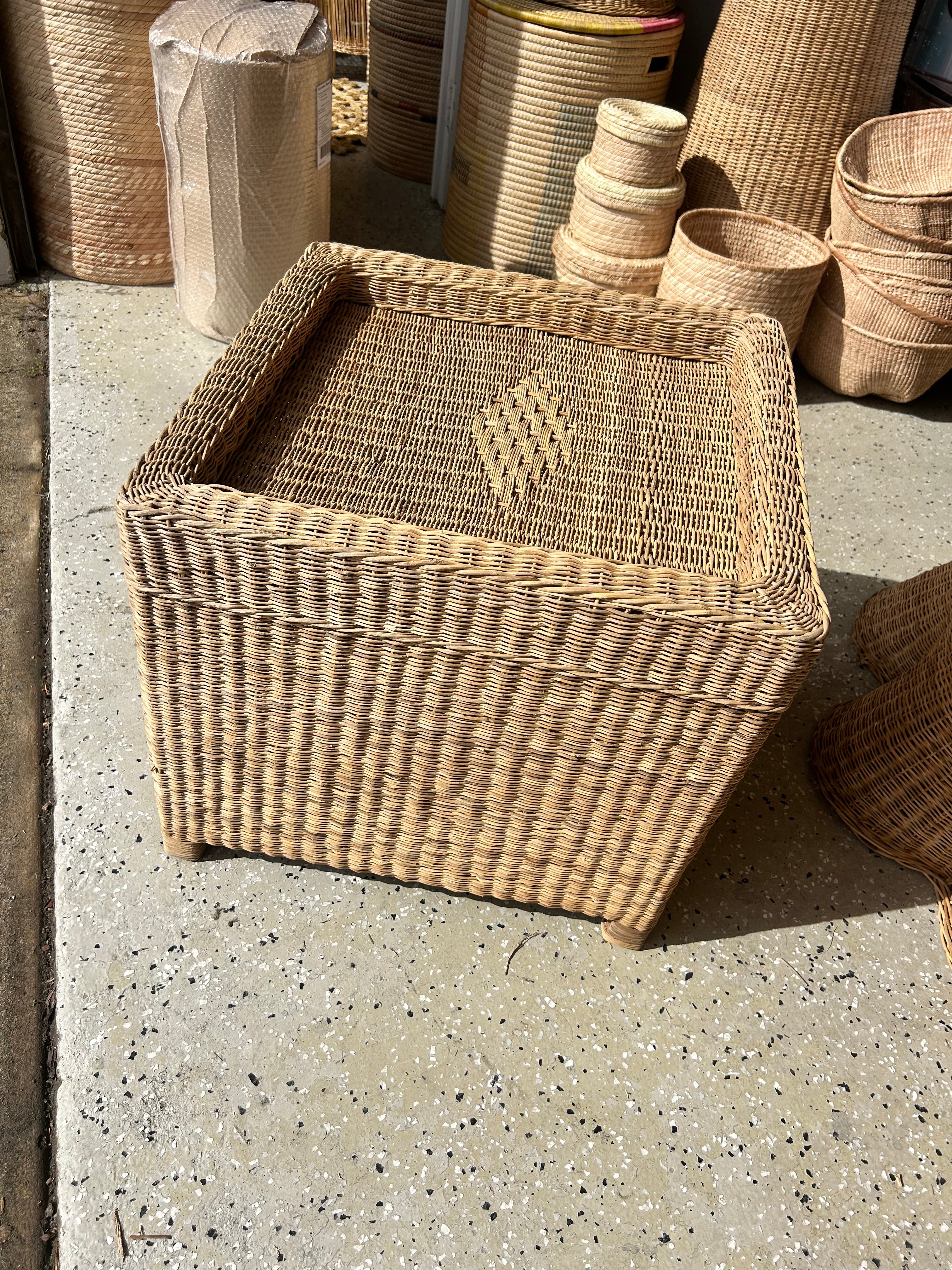 One Off - Classic Woven Cane Side Table
