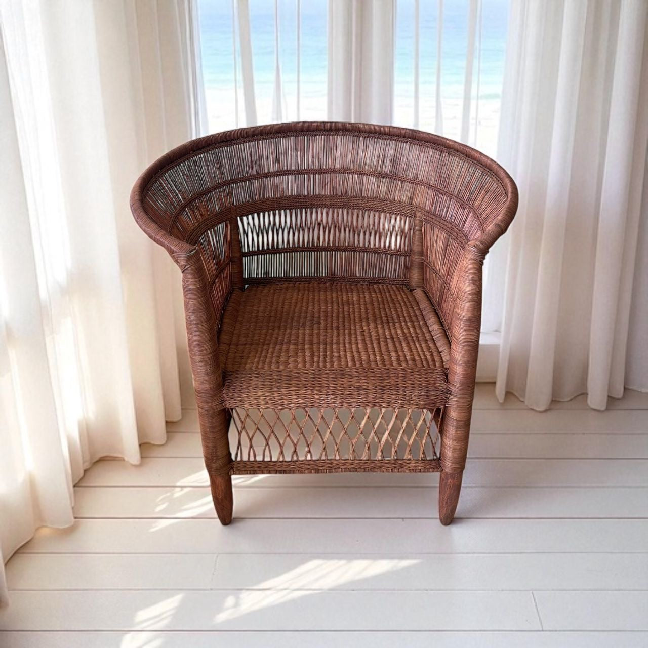 Traditional 1-seater Malawi Cane Chair
