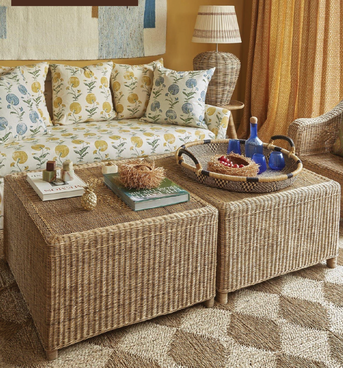 Classic Woven Cane Coffee Table