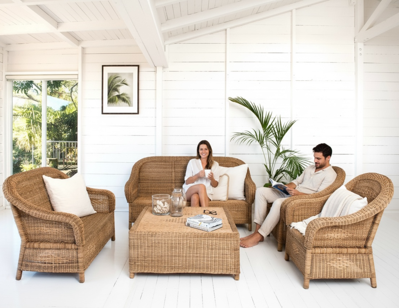 Classic 2-Seater Lounge | Classic Handwoven Cane Collection