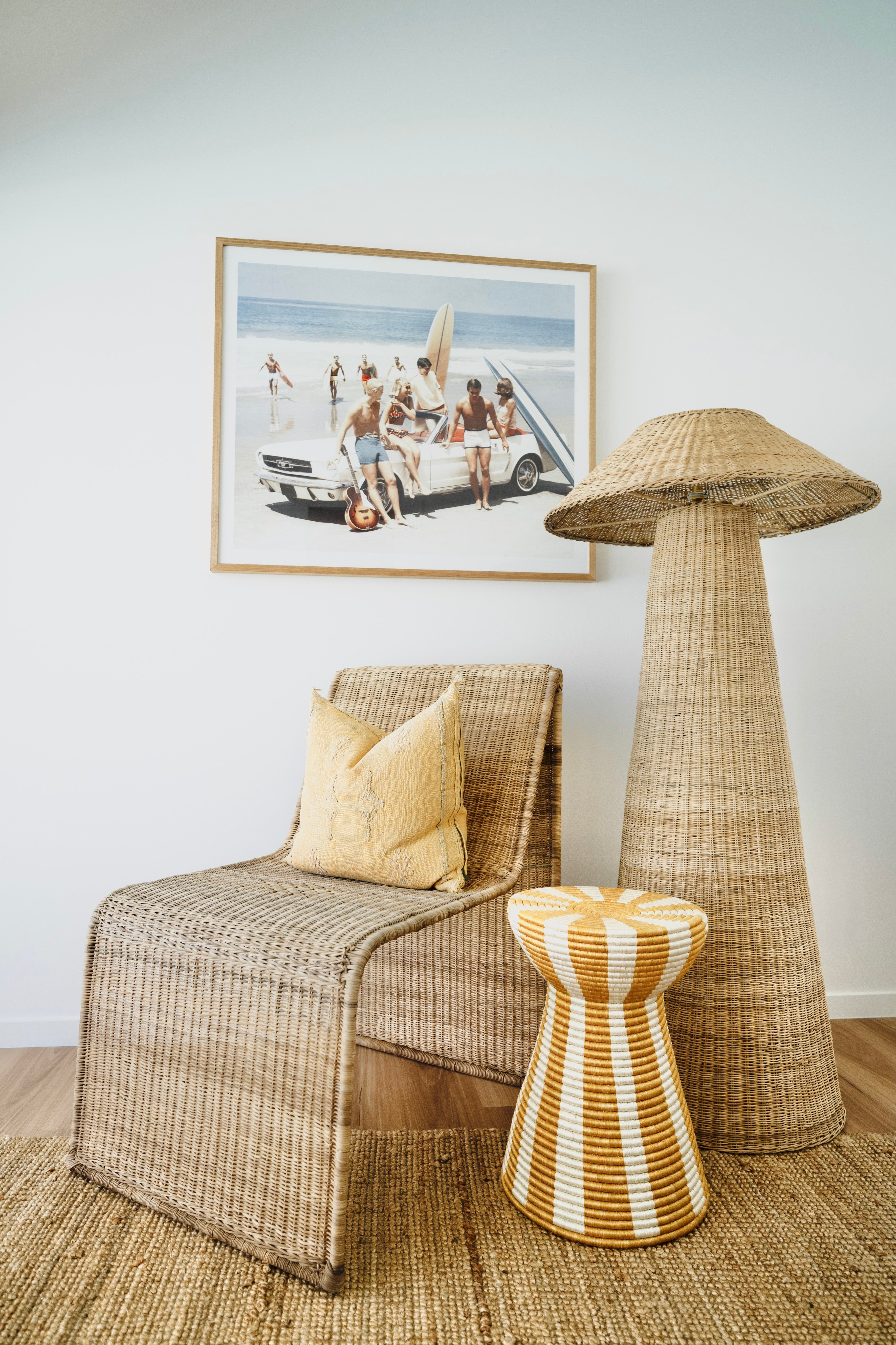 Intaba Cane Woven Floor Lamp
