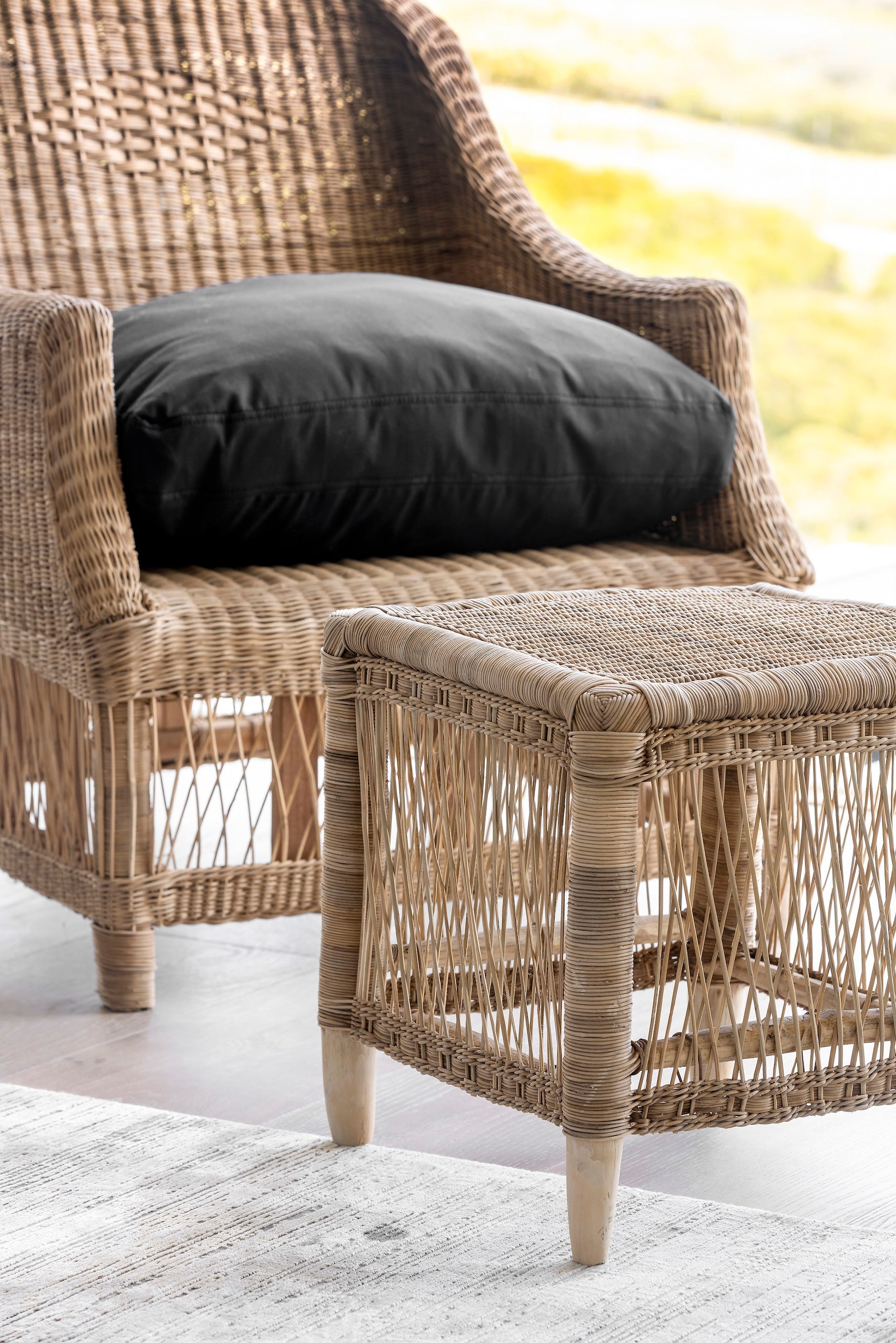 Safari Woven Chair | Cane Lounge Chair