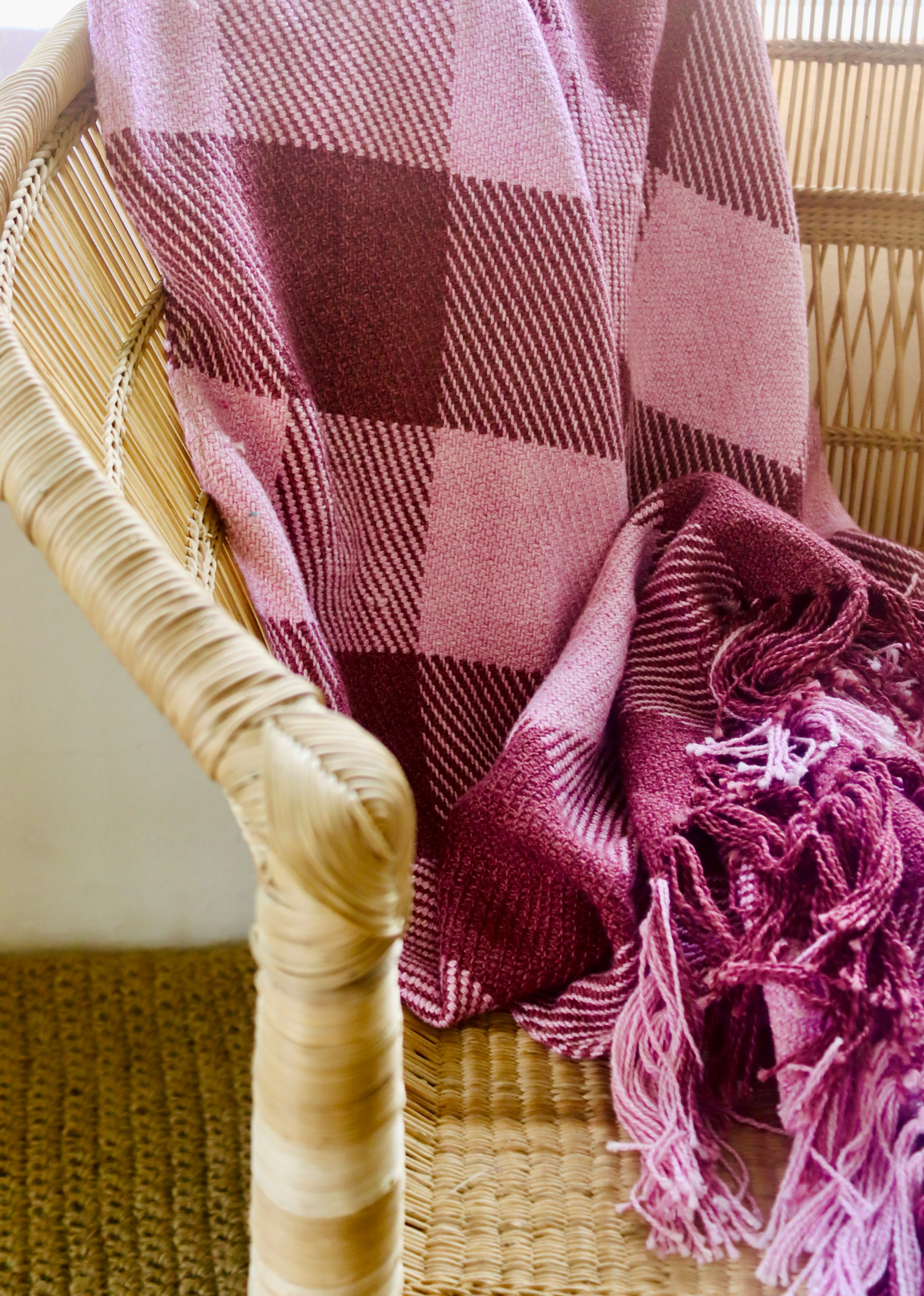 Heliotrope Handwoven Throw Blanket