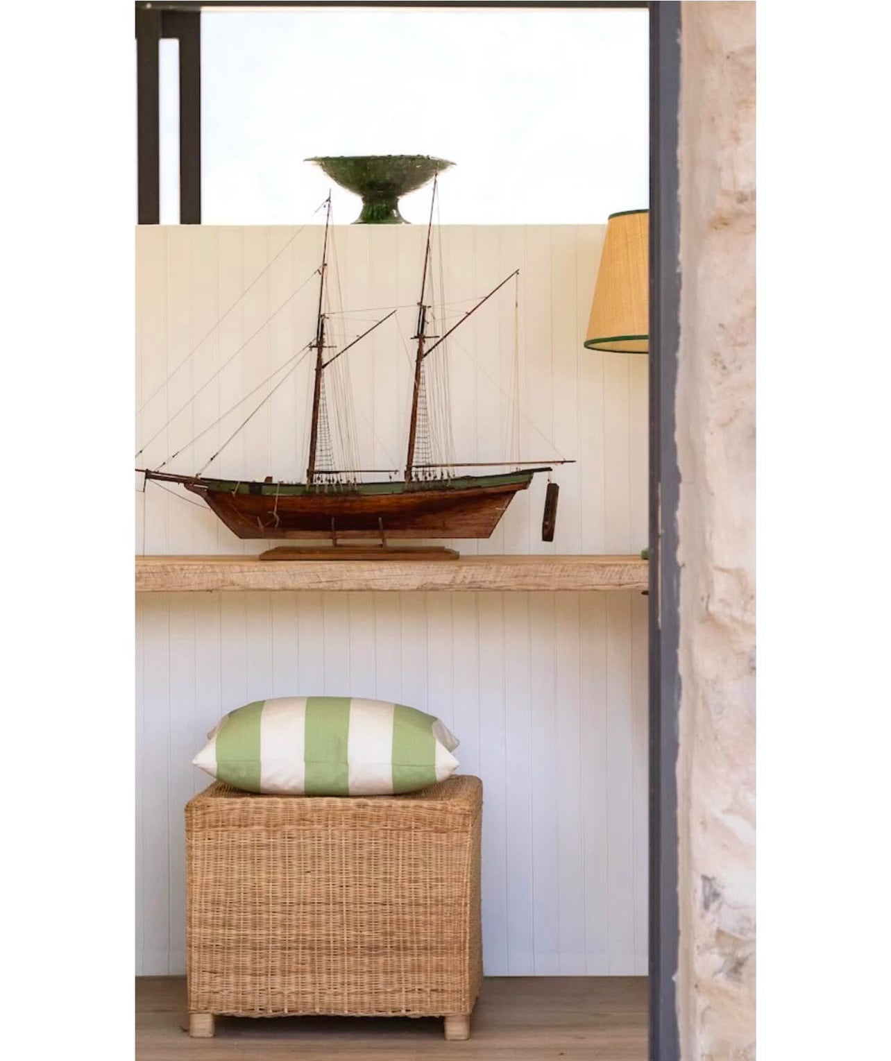 Classic Woven Cane Side Table