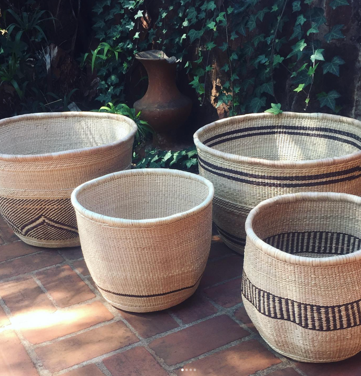 Ilala Tub Woven Palm Baskets