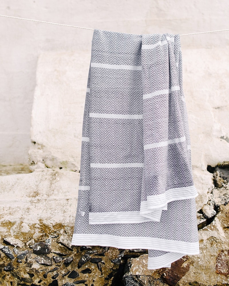 Tawulo Flat Weave Towel - Storm