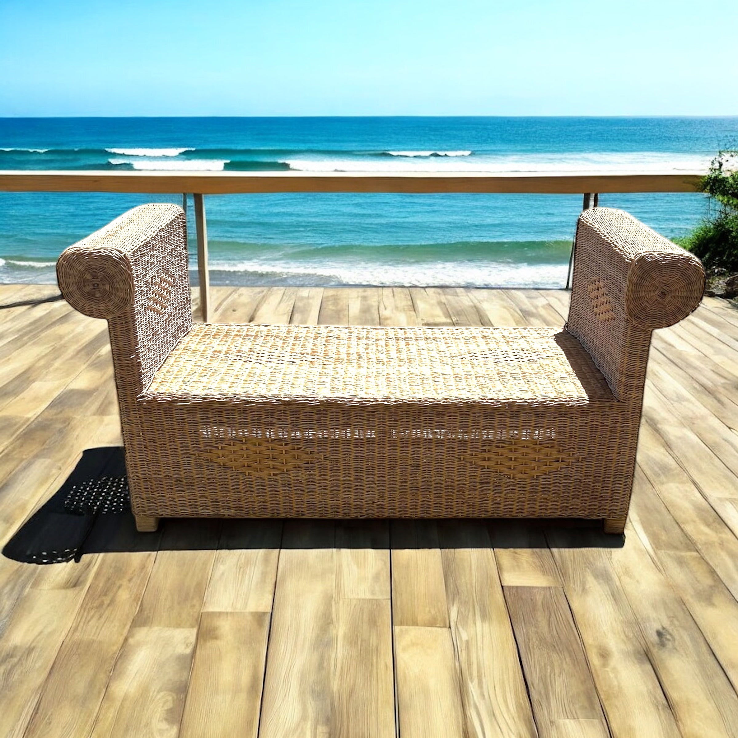 Ottoman | Woven Chaise Lounge