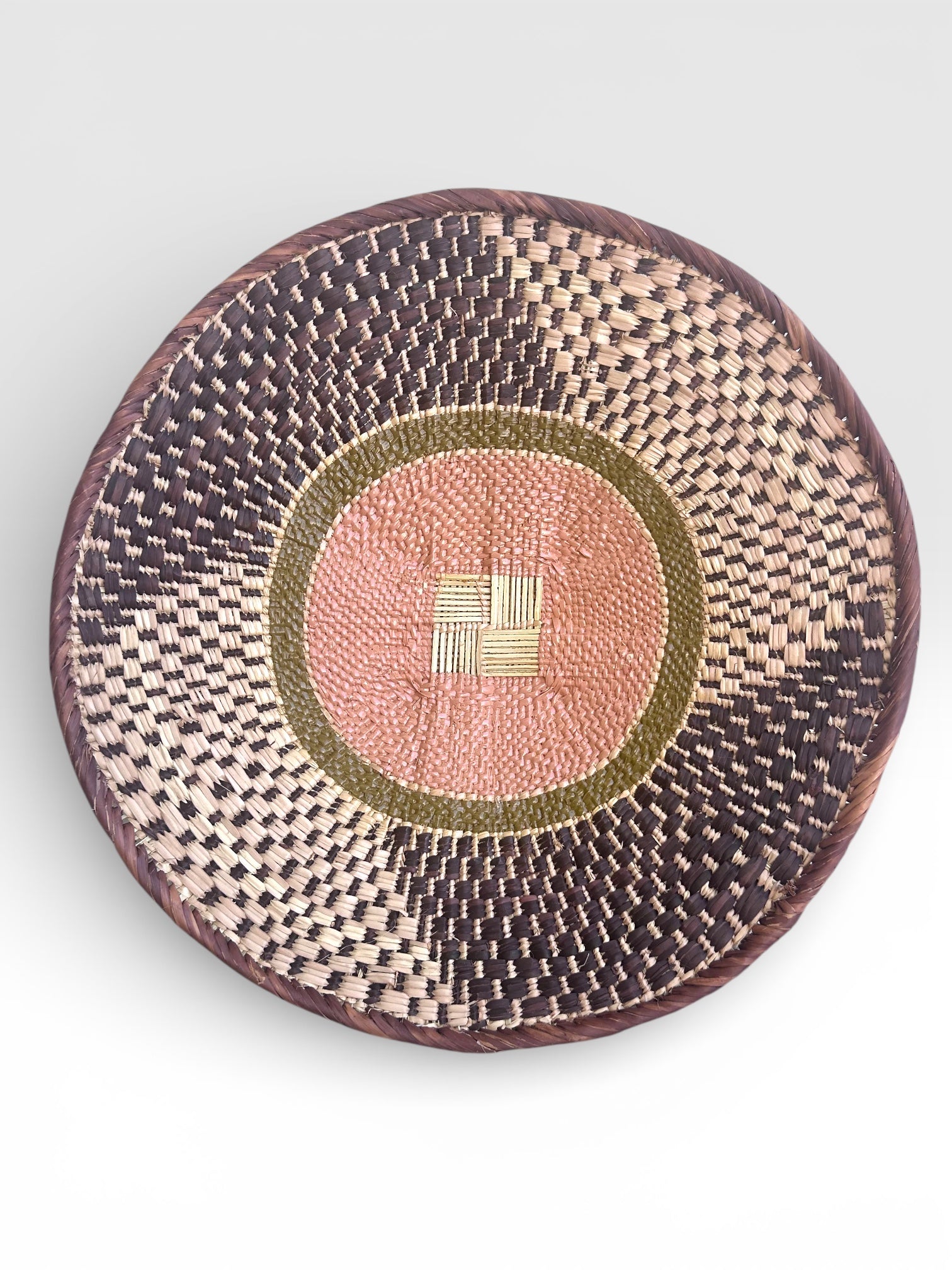 Handpainted Binga Baskets | Dusty Pink & Sage Colourway
