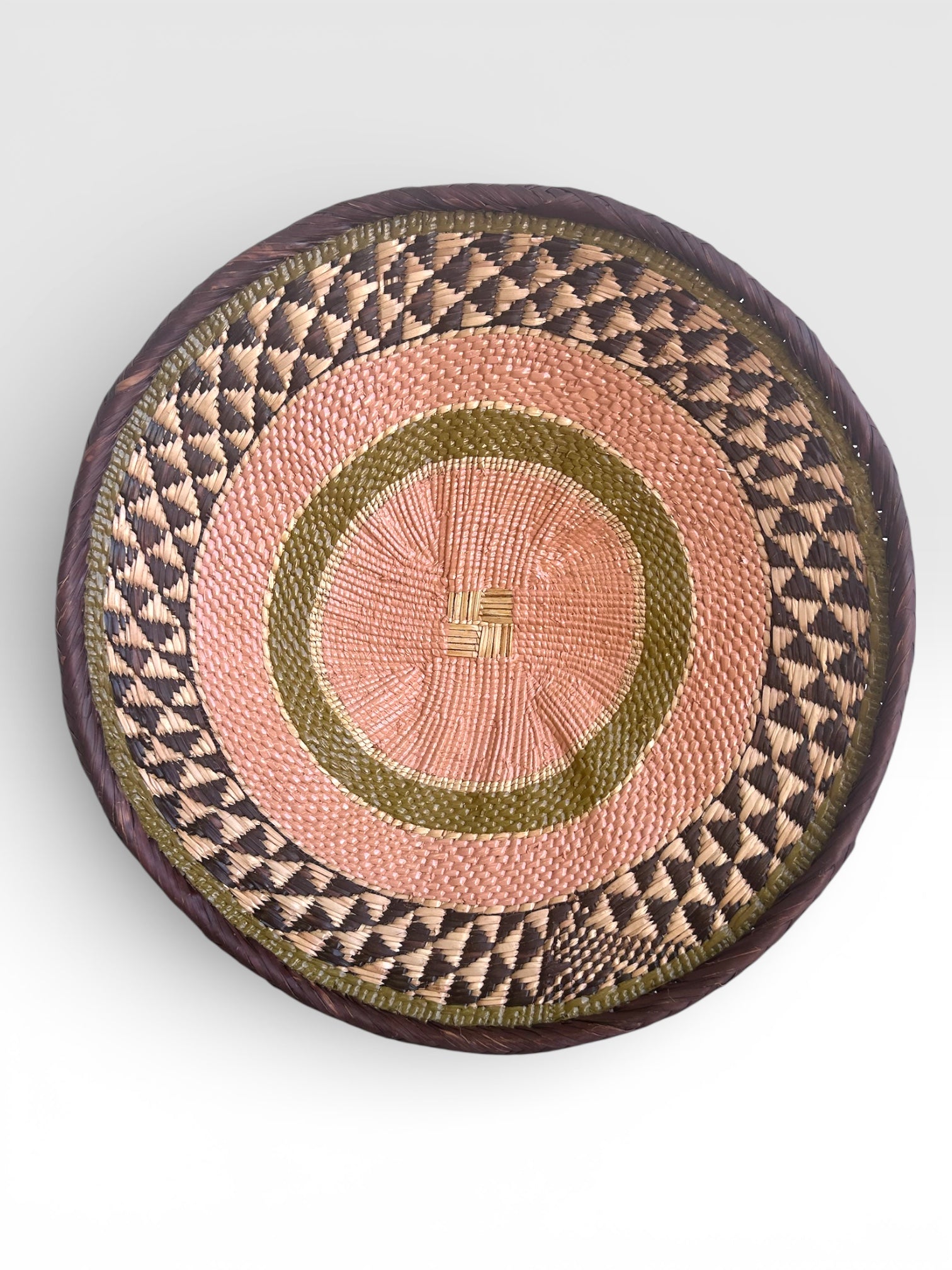Handpainted Binga Baskets | Dusty Pink & Sage Colourway