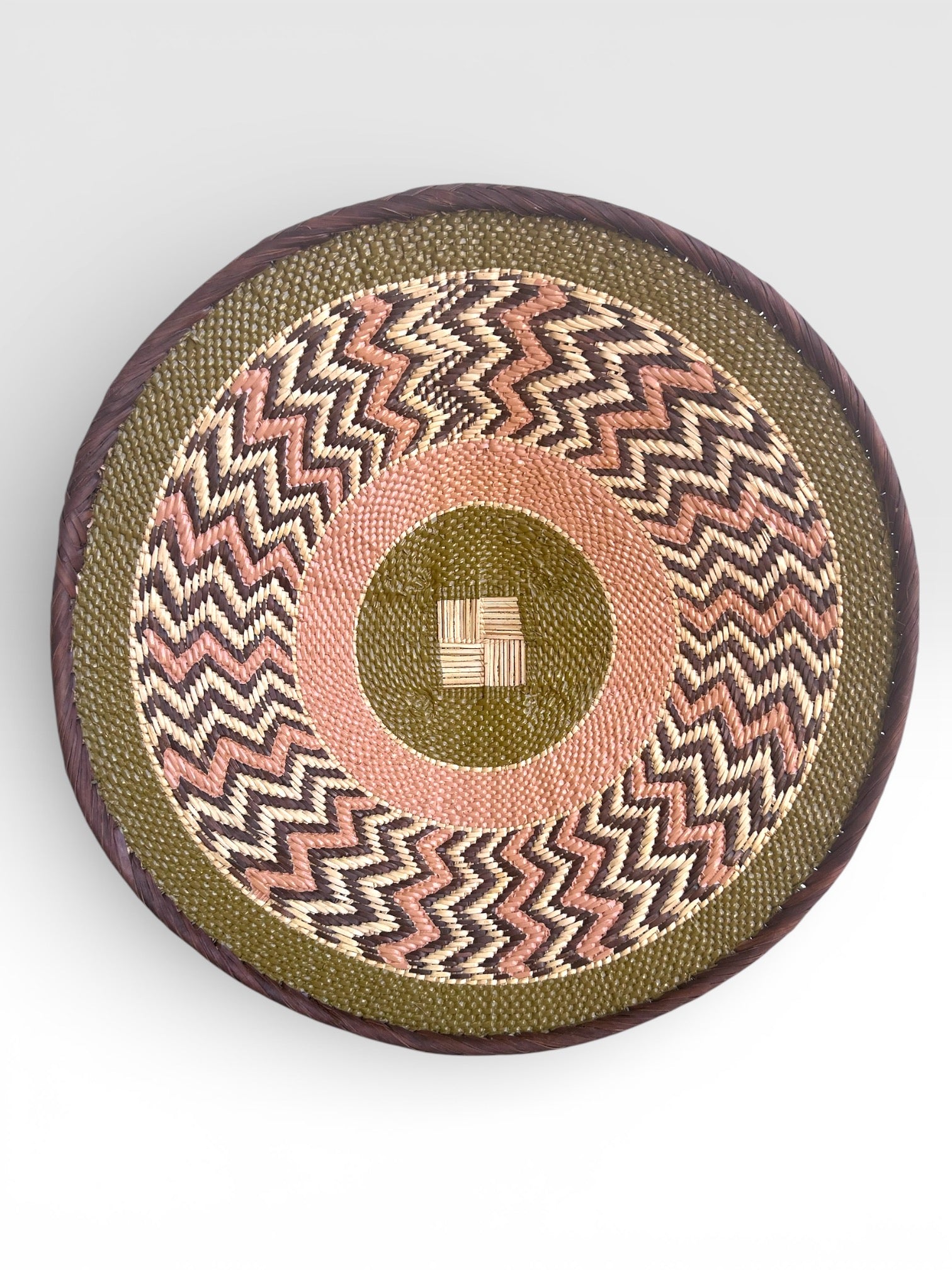Handpainted Binga Baskets | Dusty Pink & Sage Colourway