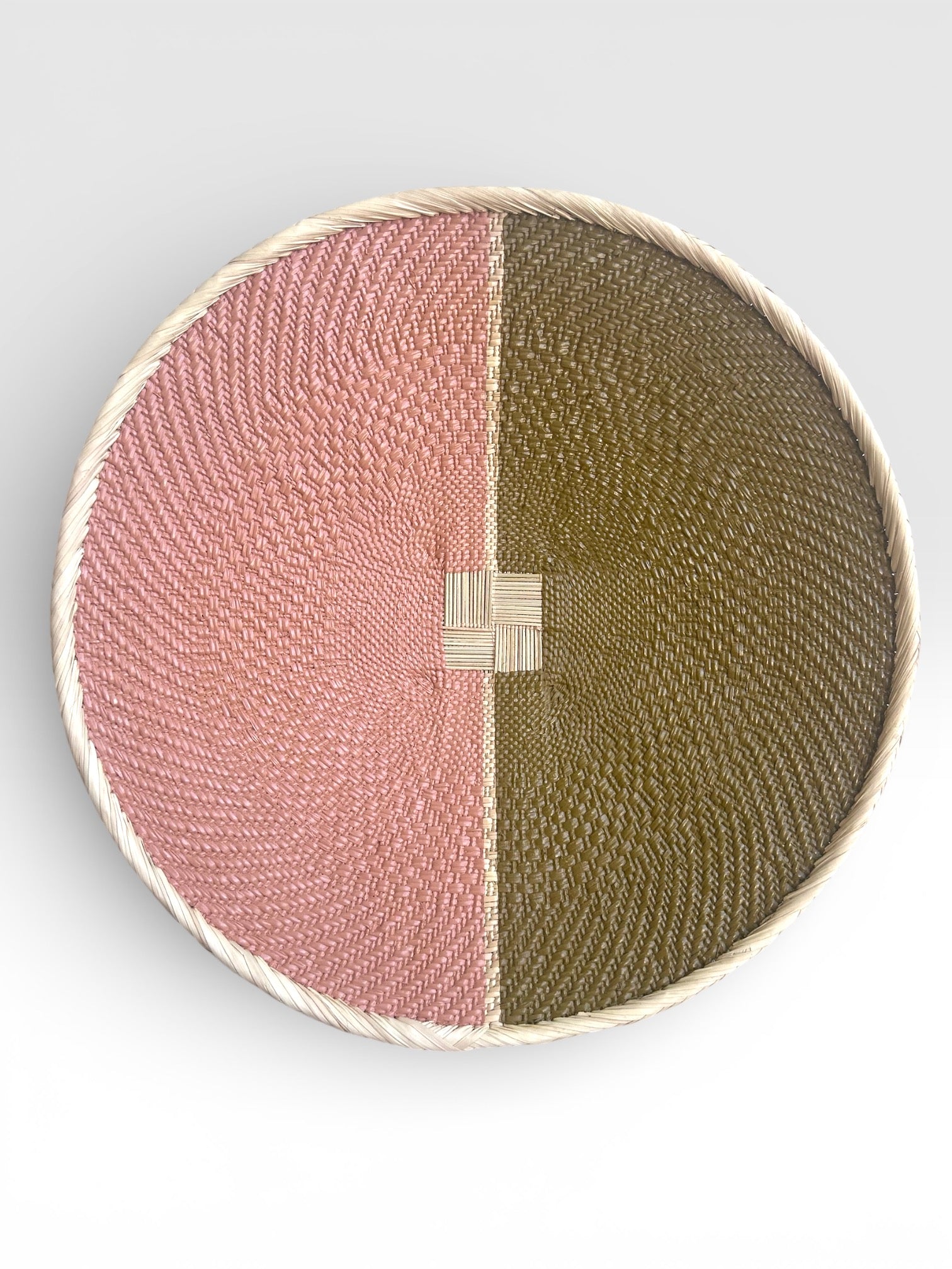Handpainted Binga Baskets | Dusty Pink & Sage Colourway