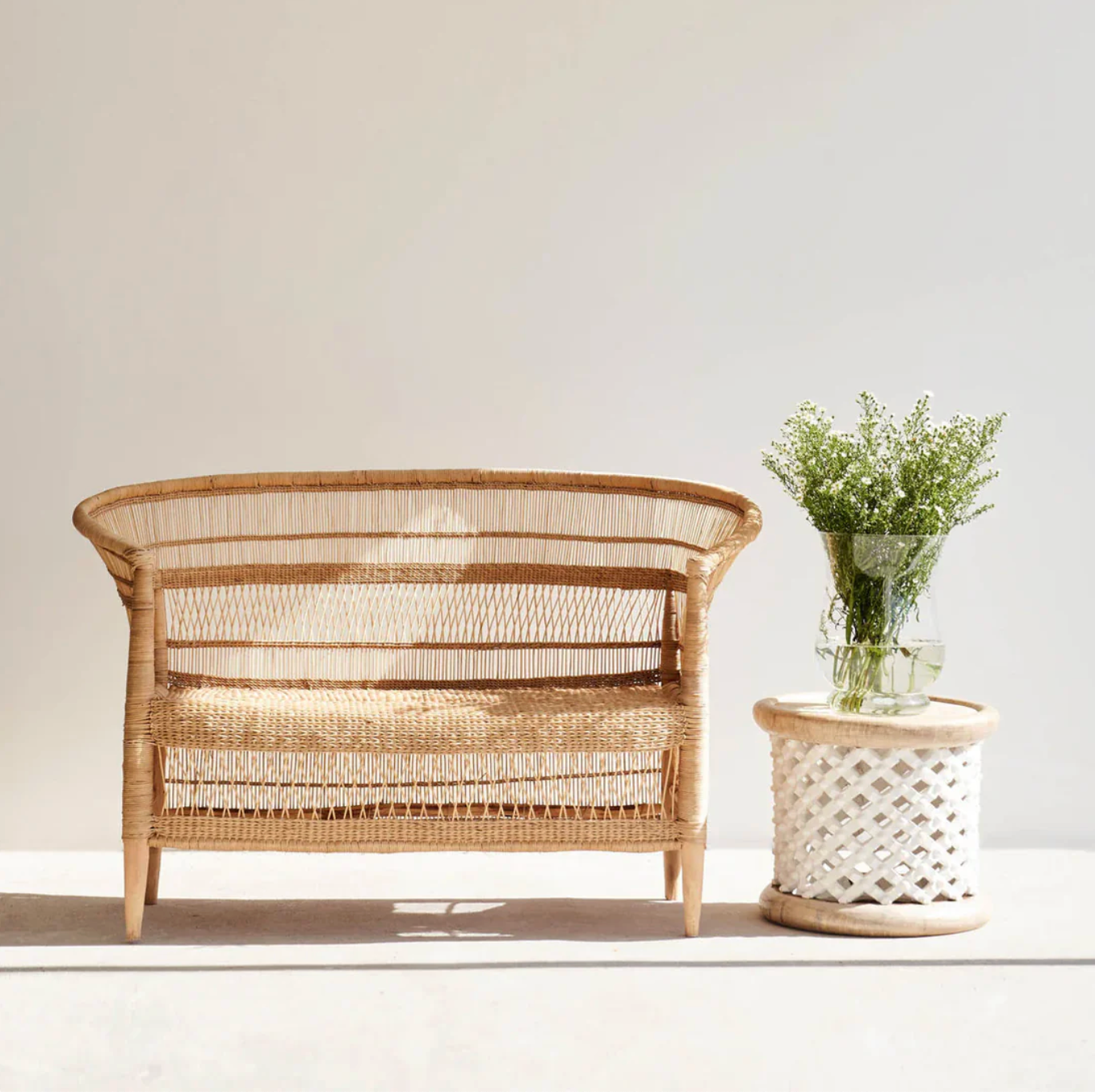 Traditional 2-seater Malawi Cane Lounge Chair