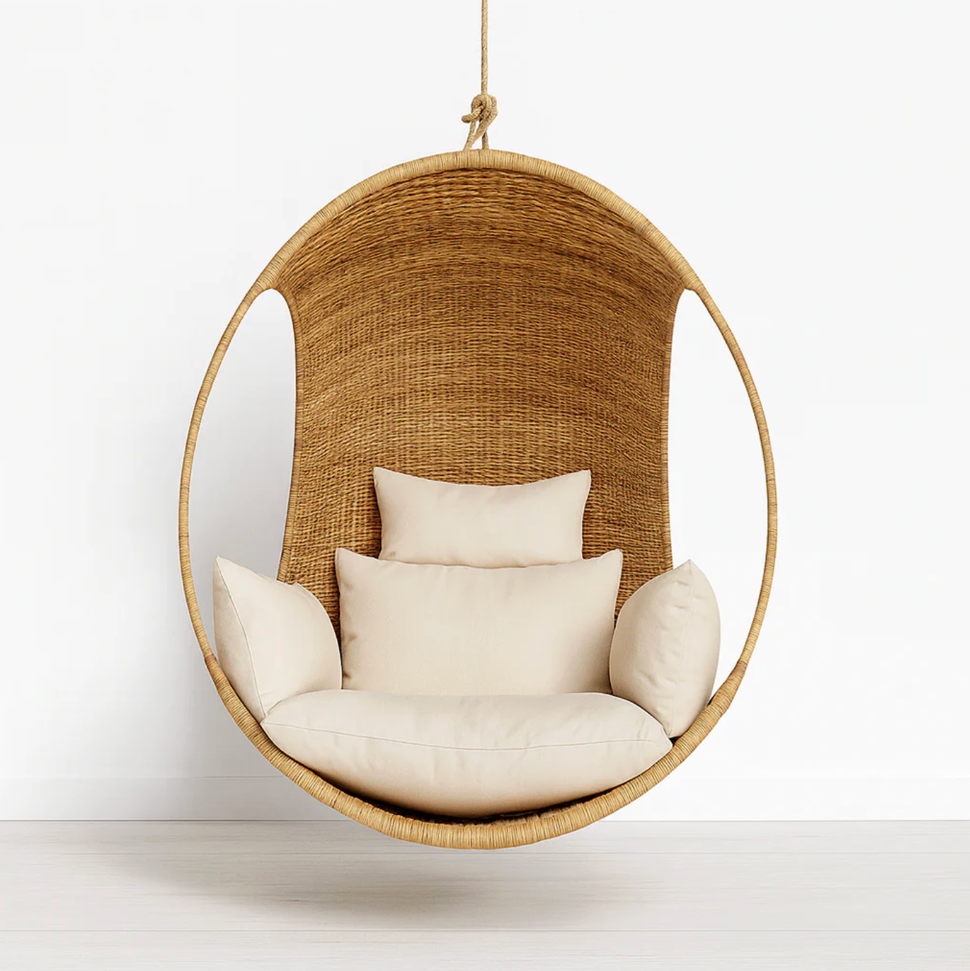 Hanging Pod Woven Cane Chair