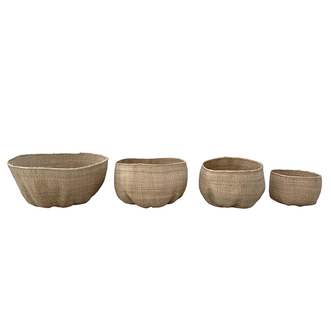 Wavy African Woven Storage Basket