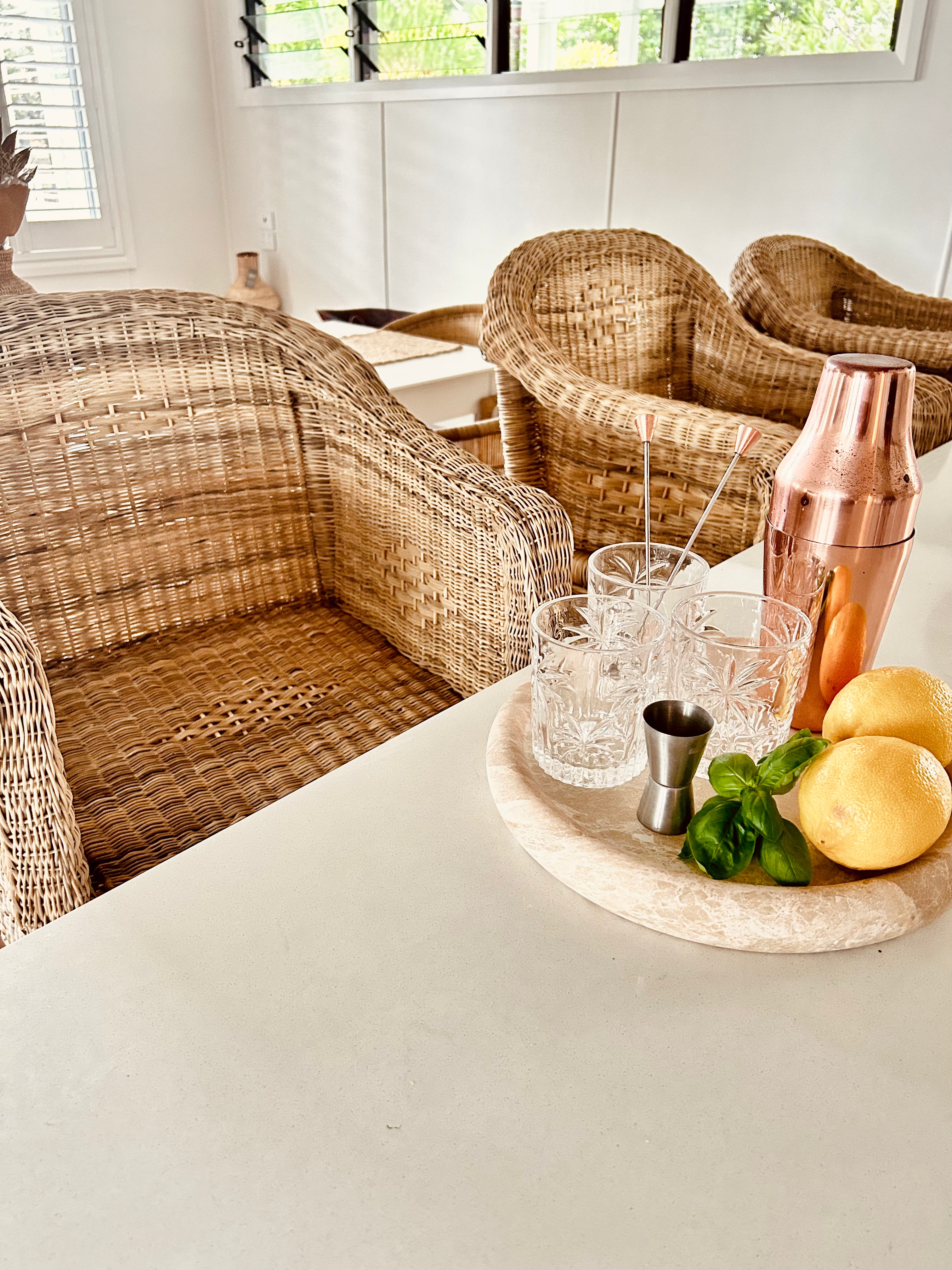 bar stools at kitchen island
