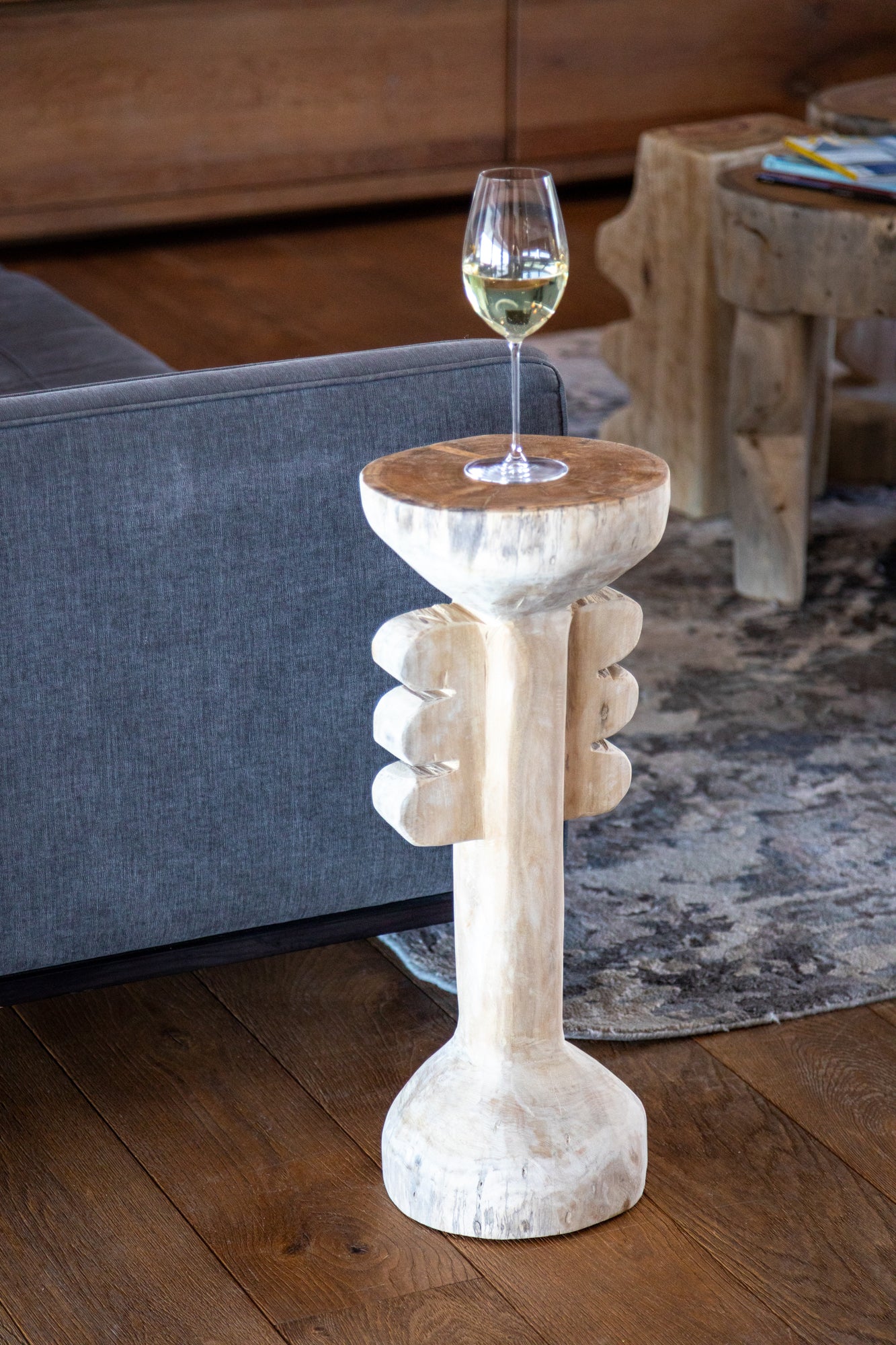 Tribal Drink Stand/Bedside Stool