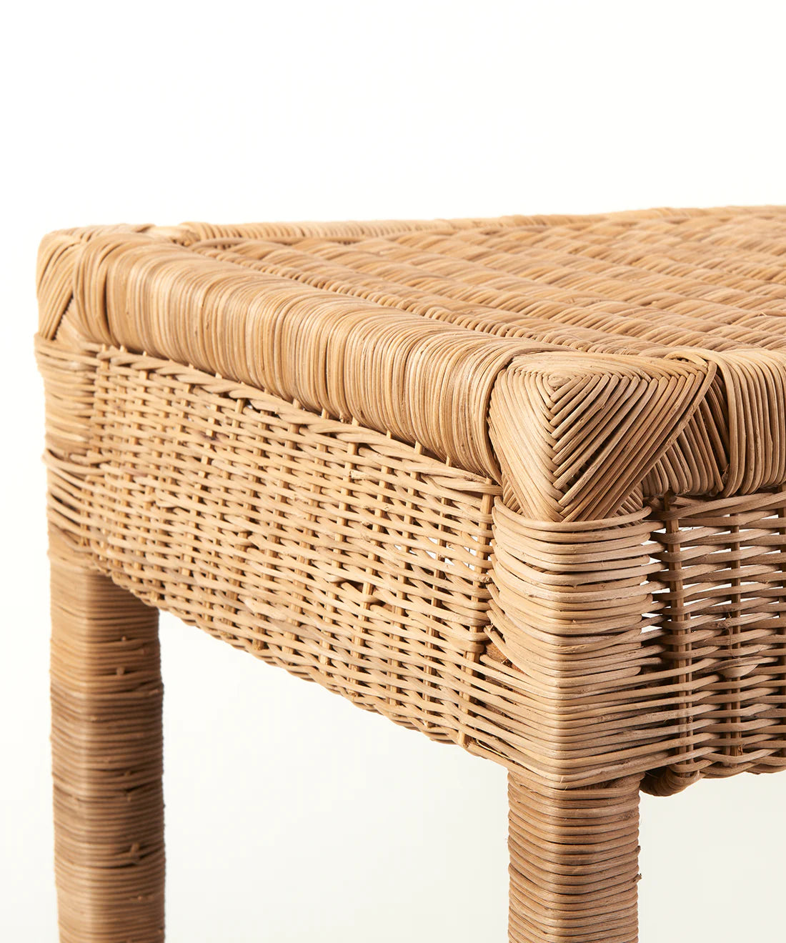 Classic Console Table | Handwoven Cane Hallway Table