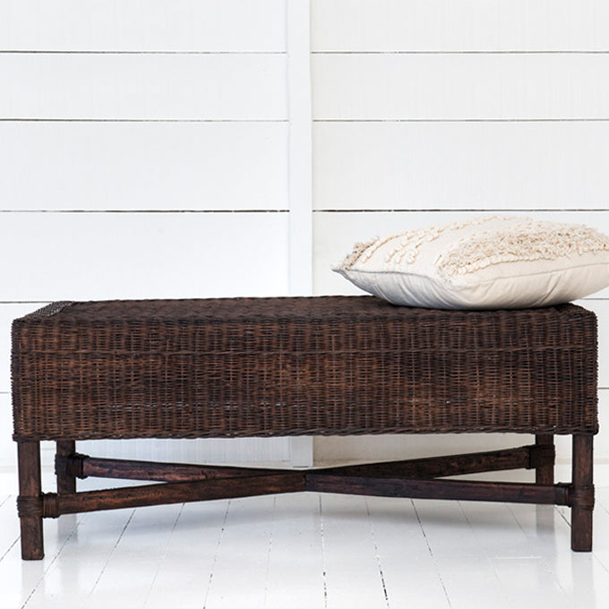 classic rectangle bench dark brown