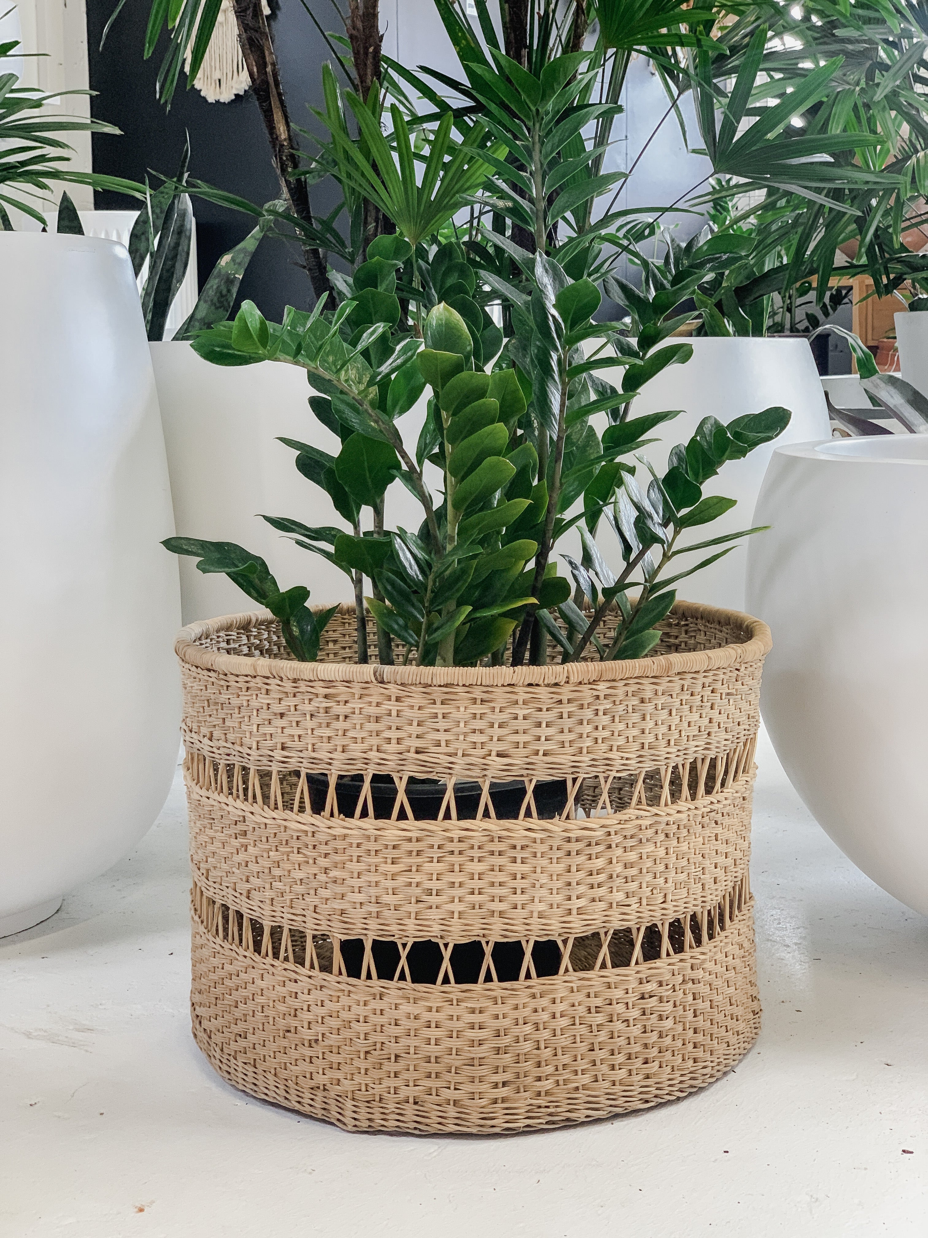 traditional planter baskets