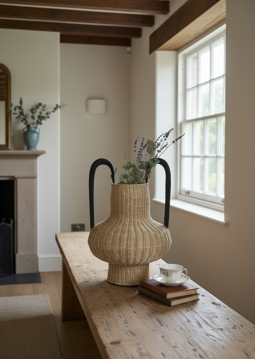 Singita Cane Woven Vase