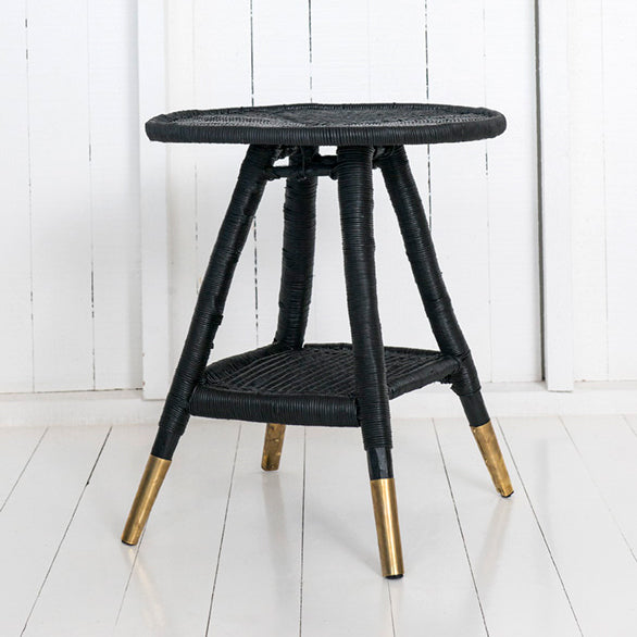 Traditional Round Side Table| Optional Brass Feet