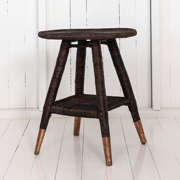Traditional Round Side Table| Optional Brass Feet