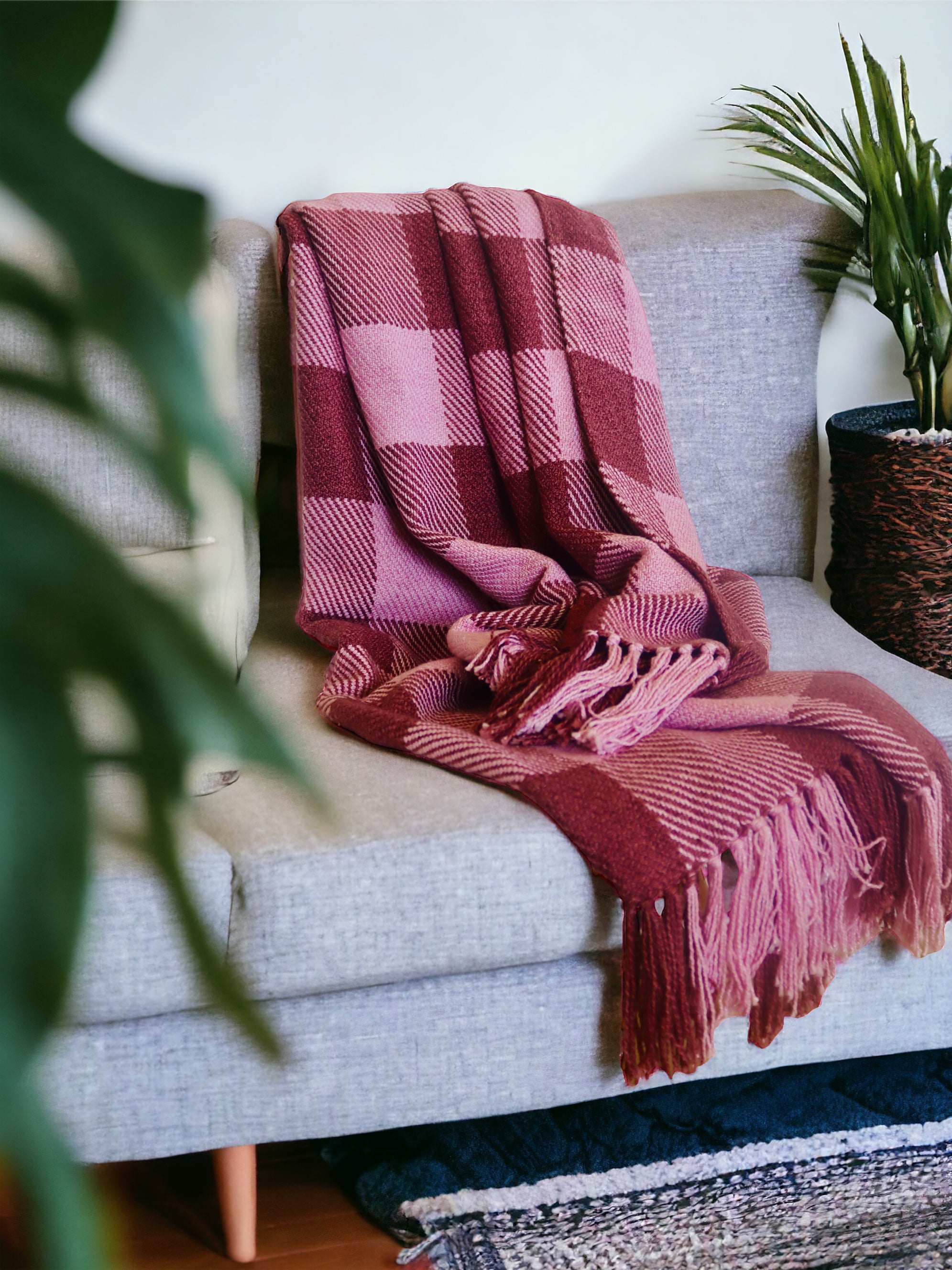 Heliotrope Handwoven Throw Blanket