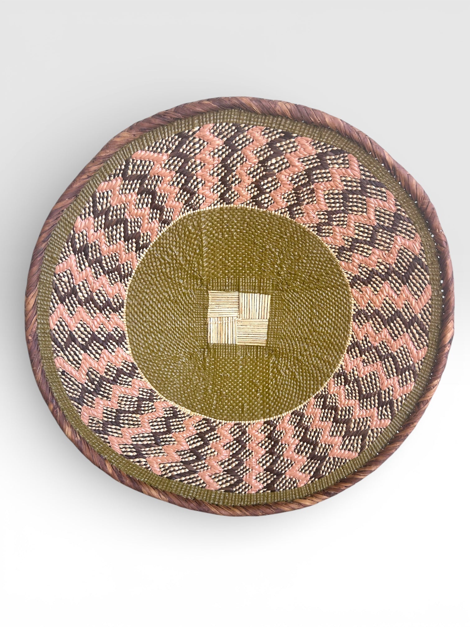 Handpainted Binga Baskets | Dusty Pink & Sage Colourway