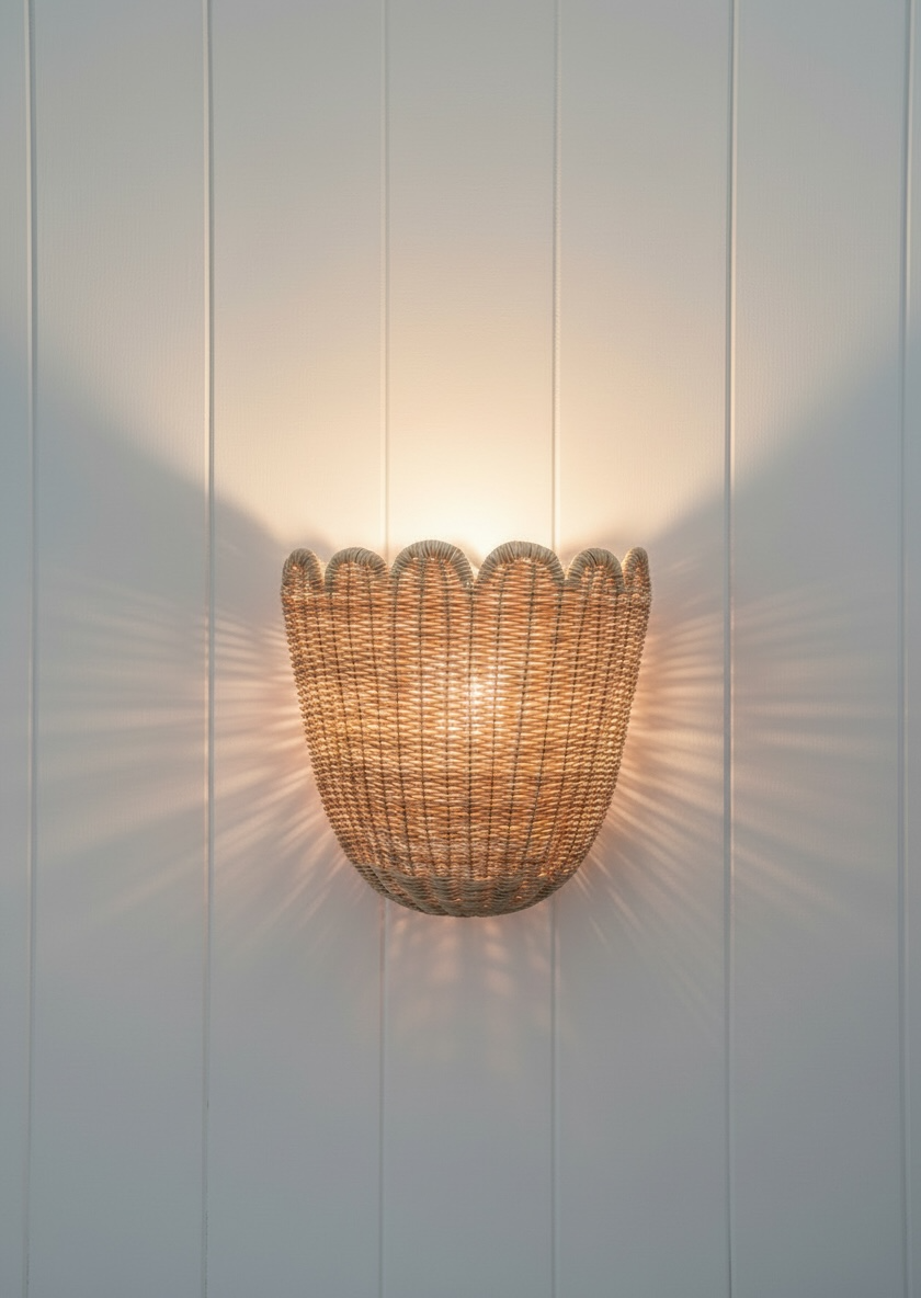 Watamu Woven Cane Wall Light