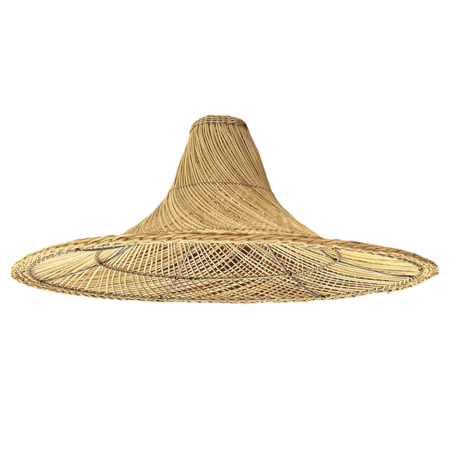 Lotus Woven Cane Pendant Light