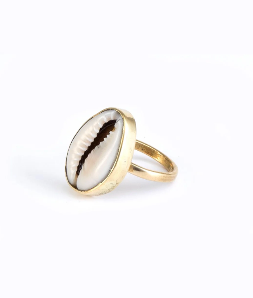 Cowrie Ring | Lamu Collection | Brass Ocean Inspired Jewellery