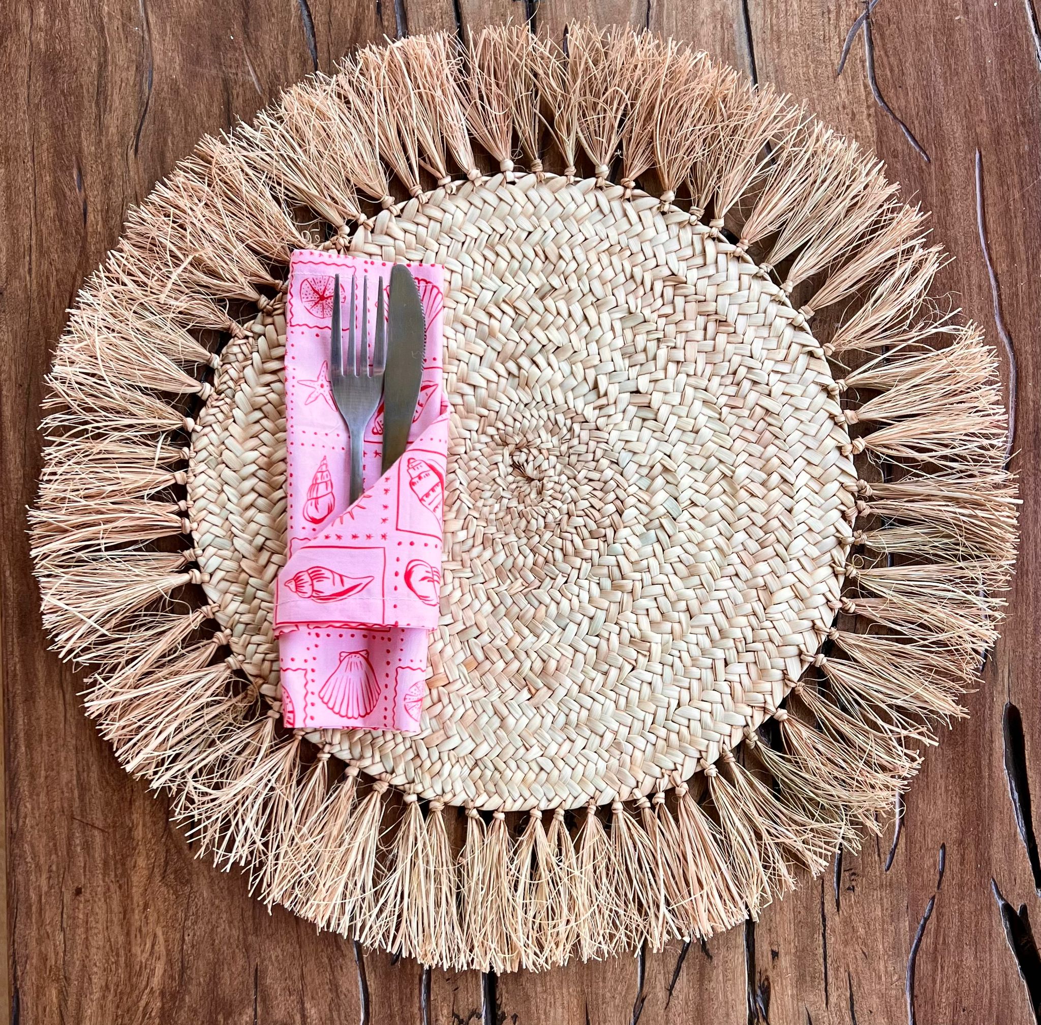 Tasselled Woven Large Placemats | Set of 6