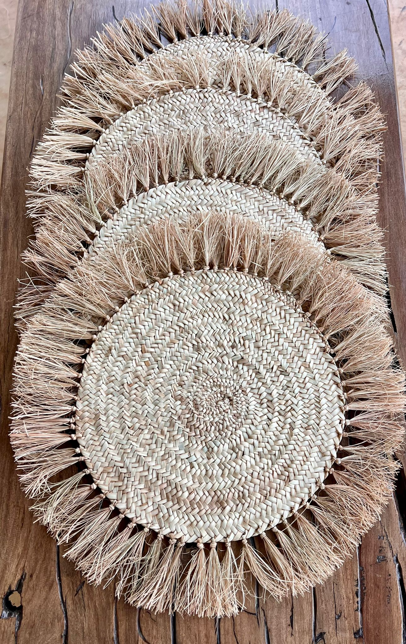 Tasselled Woven Large Placemats | Set of 6