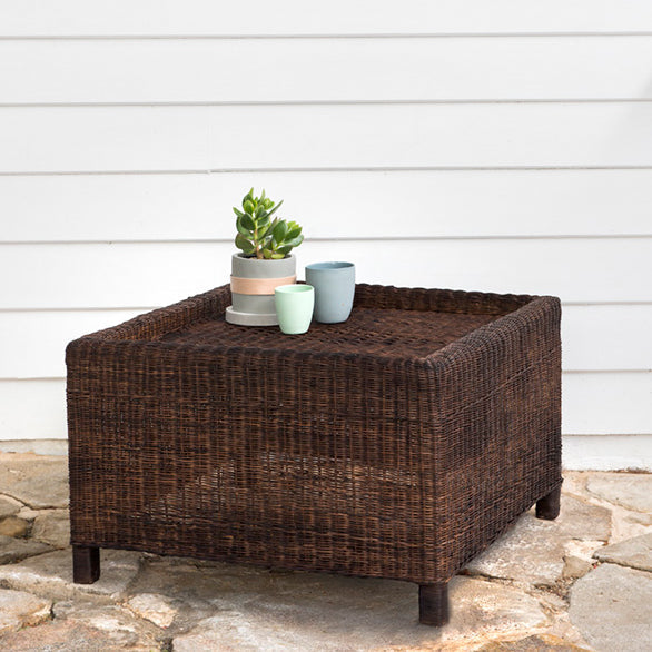 box coffee table dark brown