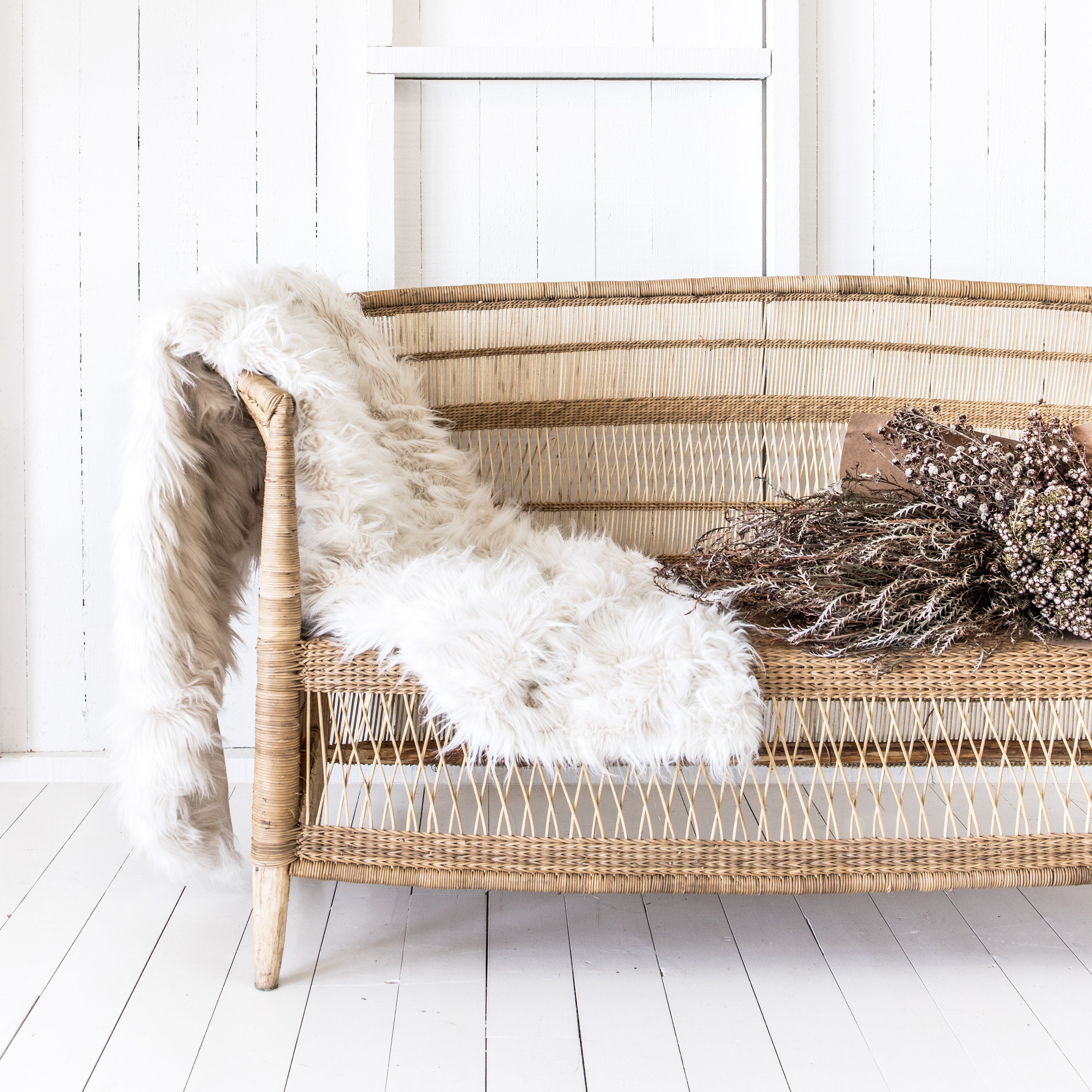 Traditional 3-seater Malawi Cane Chair